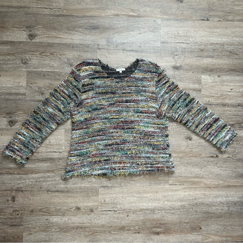 VTG 90s Multi Color Textured Sweater - Picture 3 of 11